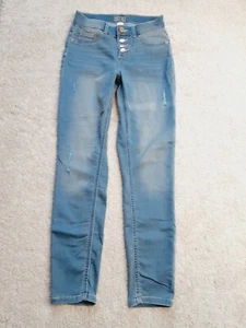 Justice Jeggings 14 High-waisted Light Wash Snap Fly, Highlights. WORN ONCE - Picture 1 of 7