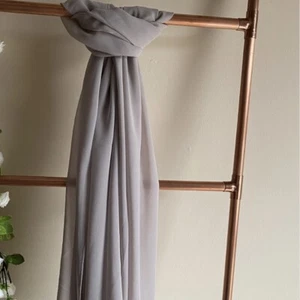 Silver Chiffon Shawl, Scarf, Wrap, Can Be Personalised - Picture 1 of 5