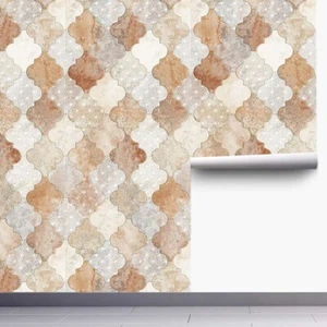 Brown Geometry Furniture Decor Paper Peel Stick Wallpaper Self-Adhesive 3m - Picture 1 of 6