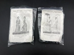 Vintage Victorian Lady Pewter Figures Rose Military Miniatures CF1/CF7 -Lot of 2 - Imagen 1 de 12
