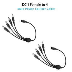 ZOSI 2PCS 1 to 4 Male Way Power Supply Adapter Cable for CCTV Camera system - Picture 1 of 6