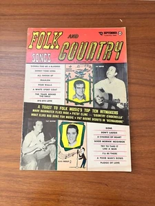 Folk and Country Songs September 1957 Elvis Presley, Pat Boone, Marvin Rainwater - Picture 1 of 4