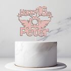 Personalised Acrylic Cake Topper Happy Birthday Name Any Age Party Celebrations