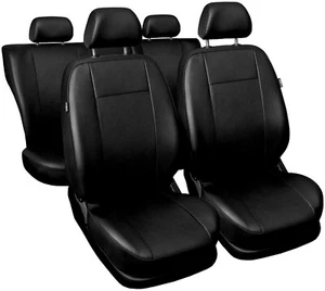 Full set seat covers for VW Volkswagen Polo Leatherette Black - Picture 1 of 7