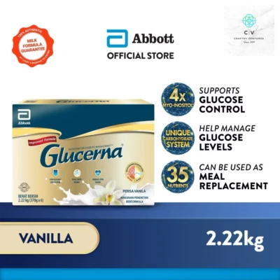 1 x Abbott Glucerna Triple Care Diabetic Milk Vanilla 2.22kg - Express Shipping - Image 1 of 4