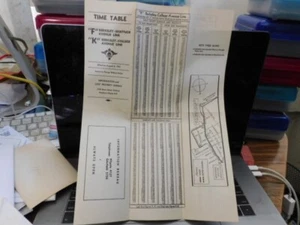 1941 KEY SYSTEM INTER CITY RAILWAY TIME TABLE LINE W MAP, BERKELEY, CALIFORNIA - Picture 1 of 9