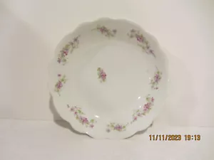 Antik M.Z. AUSTRIA Porzellan Suppenschüssel weiß/blumiges Design 7,25 Zoll breit - Bild 1 von 6