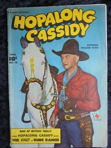 HOPALONG CASSIDY #18 1948 FAWCETT GOLDEN AGE MOVIE TV WESTERN COMICS - Picture 1 of 2