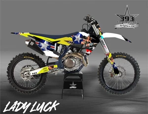 Graphics Husqvarna Pinup Husky TC FC TX FX 2019-2022 125 250 300 350 450 Decal - Picture 1 of 2