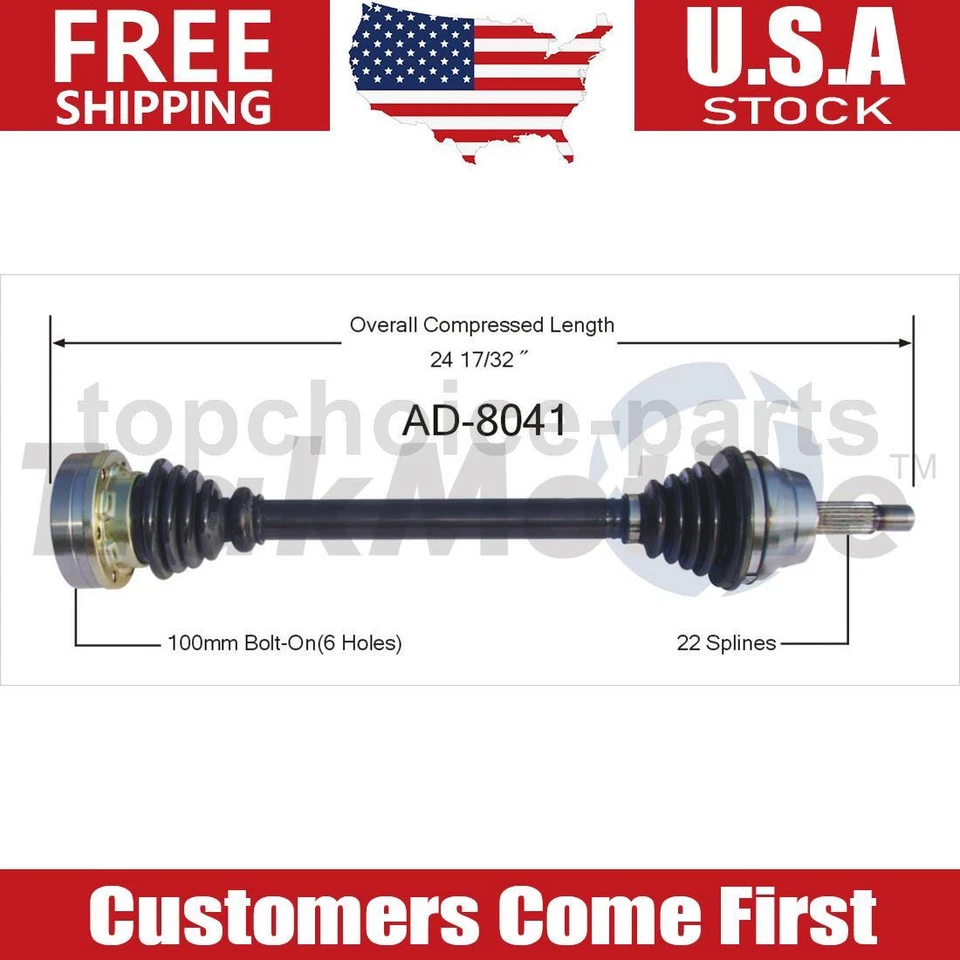 OE Rear Left Driver Side CV Axle Shaft For Volkswagen Quantum 2.2L AWD 1987 1988 - Image 1 of 1