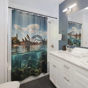 Sydney Australia Shower Curtain - Decor Bathroom Home Decor Gift, - Picture 1 of 3