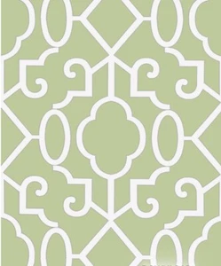 Scalamandre Ming Fretwork Chinoiserie Pear Green Three Double Rolls 30 Yards - Picture 1 of 9