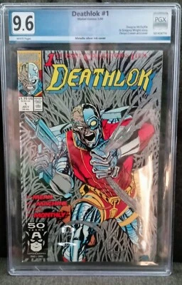 DEATHLOK #1 PGX 9.6 关键漫画第一版金属银盖非 CGC CBCS EGS — 第 1/3 张图片
