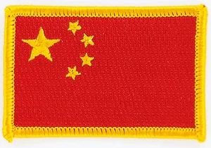 AUFNÄHER Patch FLAGGEN flagge china flag Fahne 7x4.5cm - Bild 1 von 1