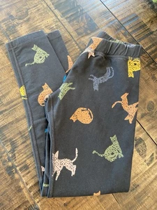 Hanna Andersson Gray Leggings with Cat Cheetah Animal Print size 10 - Picture 1 of 9