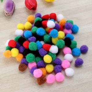 100 Pcs Child Colorful Pom Hand Tent Diy Decoration Balls for Crafts - Picture 1 of 11