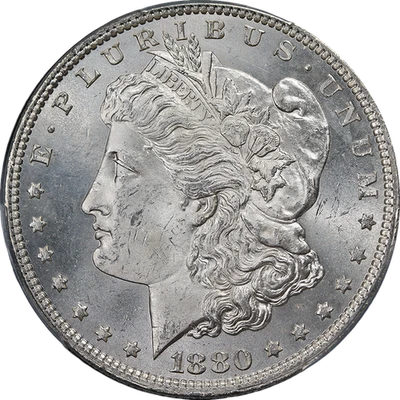 1880-P Morgan Silver Dollar PCGS MS64 Blast White Great Eye Appeal - Image 1 of 4