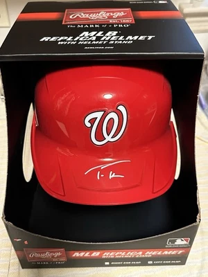 Trea Turner Signed Full Size MLB Replica Batting Helmet Nationals Beckett Wit - Image 1 of 4