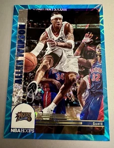 2022-23 Panini NBA Hoops Teal Explosion Allen Iverson 297 Basketball Card 76-ers - Picture 1 of 2