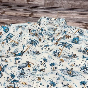 Columbia Herren Regular Fit Kurzarm Hemd mit Knopfleiste Tropical Print Größe LT - Bild 1 von 7