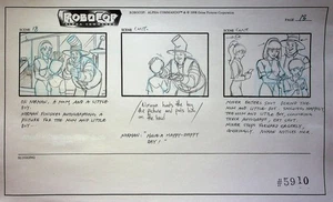 RoboCop Alpha Commando Production 1998 Hand Drawn Storyboard Orion Pictures - Bild 1 von 2