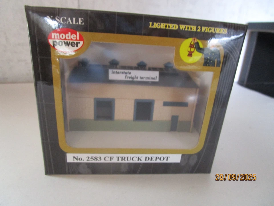 Model Power, N Scale, Lighted 2583 CF Truck Depot, Mint in OB. - Image 1 of 1