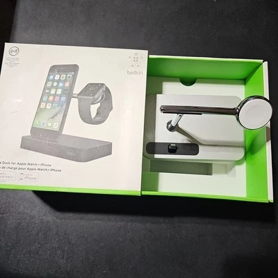 Open Box Belkin Valet Charge Dock For Apple Watch & iPhone Model F8J183 Read - Image 1 of 3