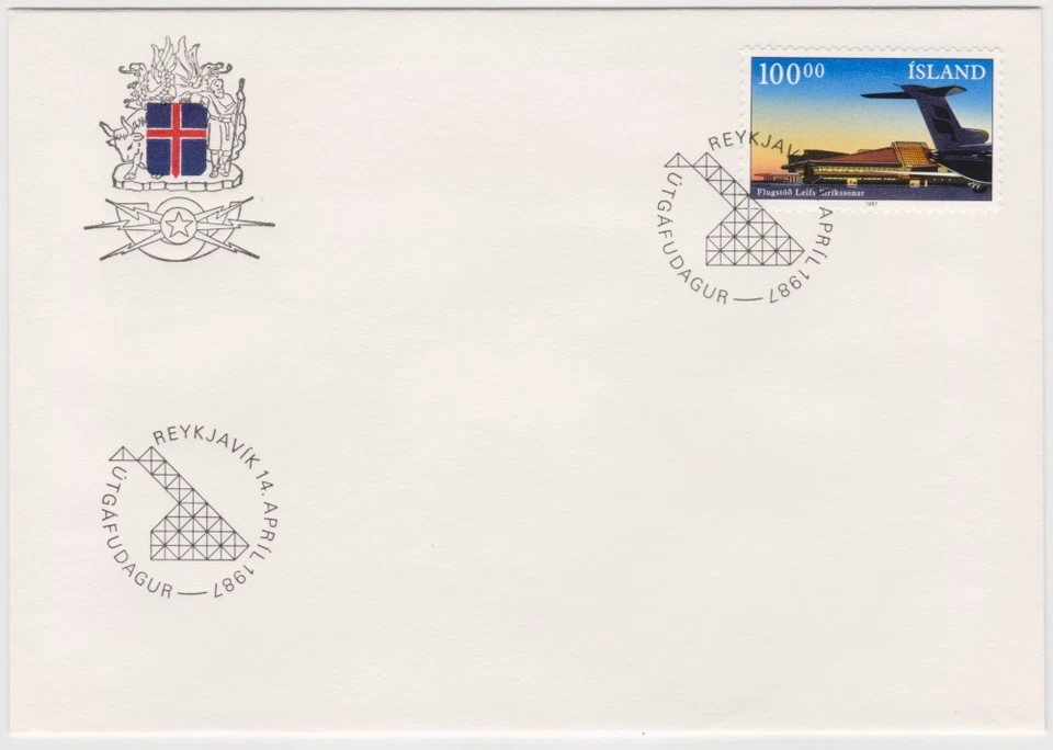 Iceland FDC 1987, Airport Keflavik / Terminal and - Image 1 of 1