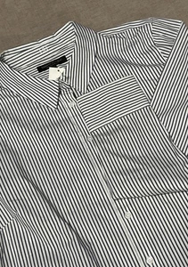 NWT! Banana Republic Striped Riley Tailored Fit Button Long Sleeve Shirt Sz 16 - Picture 1 of 12