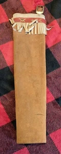 Vintage Fringed Suede Leather Youth Arrow Quiver (Missing Bottom Arrow Stop) 🏹 - Picture 1 of 7