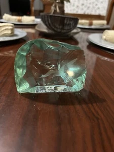Seagull Art Glass Ice Look Paperweight Hovmantorp Sweden R.Strand L.Bornesson - Picture 1 of 3
