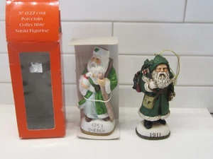 Lot Of 2 Vintage Old World Santa Christmas Figurines Sweden 1853, 1911 - Picture 1 of 6
