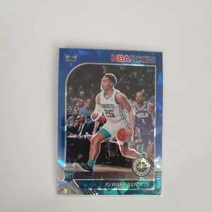 2019-20 NBA Hoops Premium Stock-PJ Washington Jr.-Blue Cracked Ice-RC #209 - Picture 1 of 10
