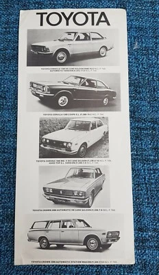 Toyota 1970/71 Sales Brochure Leaflet - Corolla Corona Mk II Crown - Image 1 of 2