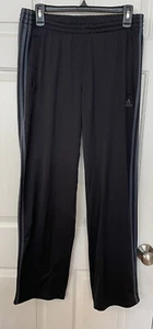 Adidas Climalite Men's Pants Medium Black Gray Striped Activewear Joggers - Picture 1 of 3