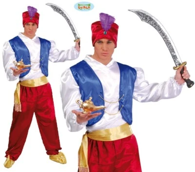 Déguisement fantaisie homme voleur du désert arabe type Aladdin tenue homme neuf fg - Photo 1/4