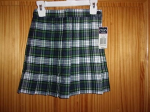 CHAPS - GIRLS - SKIRT - WHITE/GREEN PLAID - SIZE 6 - RETAILS 30.00(RD-23-177) - Picture 1 of 4
