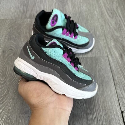 Nike Max 95 Tenis Niño Pequeño Talla 7C 905462-034 Gris Lobo Uva Zapato Foto 1 de 4