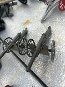 Vintage Toy Display Models Cannons Lot Of 3, Britains And Cast Iron