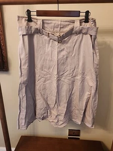 Gerry Weber Size 44 Or 14 Beige Gold A Line Skirt Midi - Picture 1 of 10
