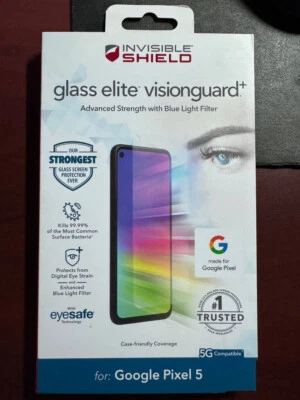 ZAGG Glass Elite VisionGuard+ Screen Protector for Google Pixel 5 - Image 1 of 2