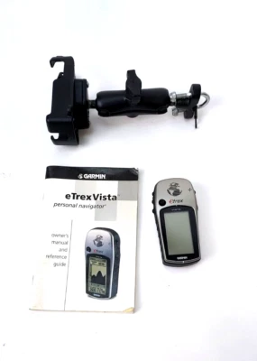 Garmin eTrex Vista Personal Handheld Hiking GPS Navigator Bundle Manual & Mount - Image 1 of 4