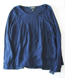Polo Ralph Lauren Big Girls Long Sleeve Knit Top French Navy Sz 6X - NWT - Picture 1 of 1