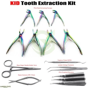 14Pcs Dental Children Extraction Forceps Set Pediatric Oral Surgery Instruments - Picture 1 of 13
