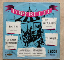33T L'OPERETTE Vinyle LP 12" PAGANINI - VERONIQUE - SALTIMBANQUES - DECCA 163716