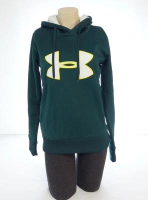 Sudadera con Capucha Under Armour Semi Ajustada Verde Logo Grande Para Mujer Extra Pequeña XS  Foto 1 de 4