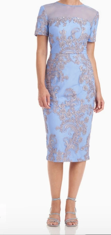 Js Collections Cheyenne Illusion Mesh Cocktail Dress RRP £220 - Image 1 of 4