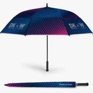 NIB Weatherman X Danielle Kang 68” Golf Umbrella Navy Pink - Picture 1 of 15