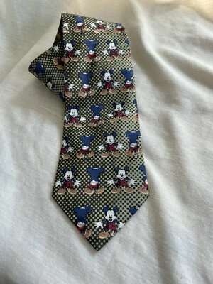 Disney Mickey Unlimited Poliéster Sedoso Corbata Ratón Delantero y Trasero Geométrico B Foto 1 de 4