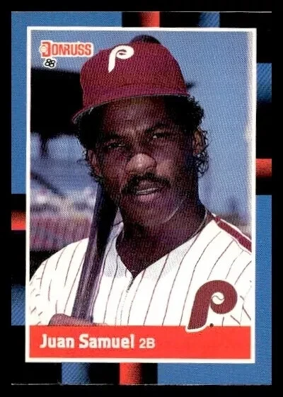 1988 Donruss #288  Juan Samuel    2nd Base   Philadelphia Phillies FREE shipping - Image 1 of 1